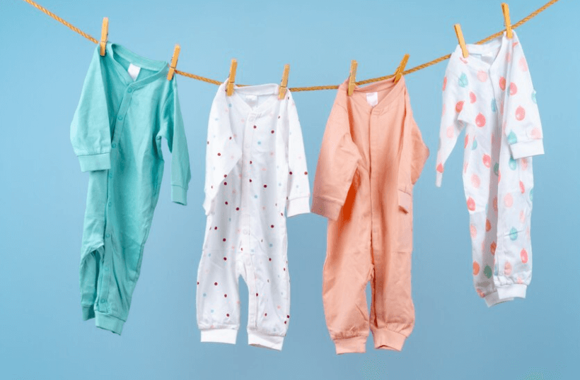 A range of stylish organic pajamas on display