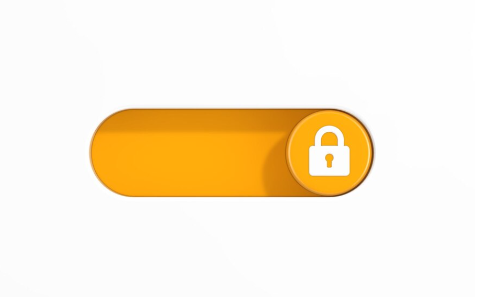 A padlock icon next to a web address