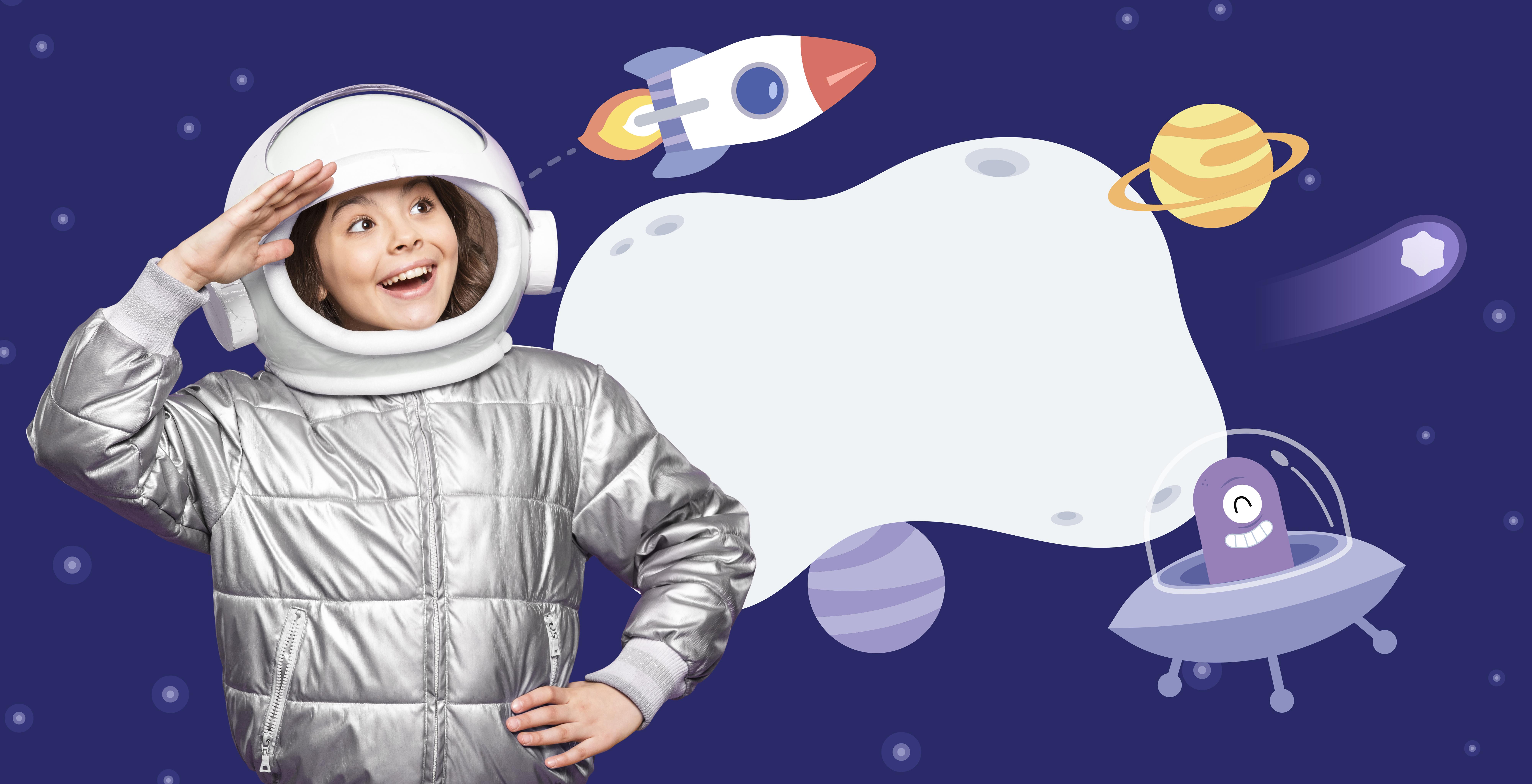 Pajama design resembling an astronaut's space suit