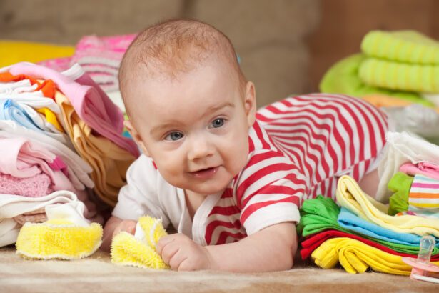 baby girl with children's wear