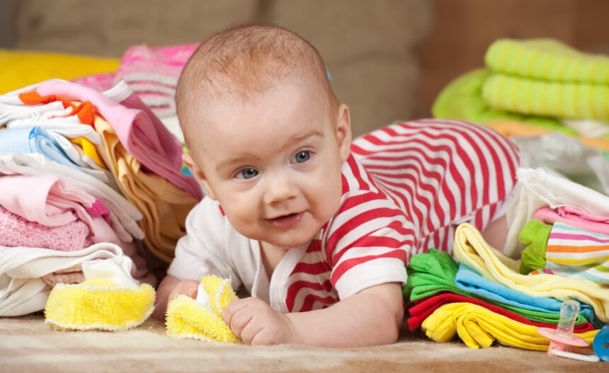 baby girl with children's wear