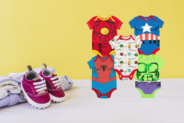 Marvel Baby Boys 5 Pack Bodysuits The Hulk Spiderman Iron Man and Captain America-01